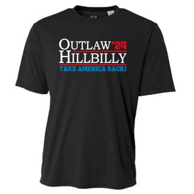 Trump Vance 2024 Outlaw Hillbilly Take America Back Us Flag Vintage Elections Cooling Performance Crew T-Shirt