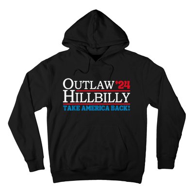 Trump Vance 2024 Outlaw Hillbilly Take America Back Us Flag Vintage Elections Hoodie