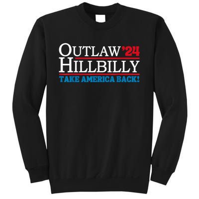 Trump Vance 2024 Outlaw Hillbilly Take America Back Us Flag Vintage Elections Sweatshirt