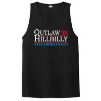 Trump Vance 2024 Outlaw Hillbilly Take America Back Us Flag Vintage Elections PosiCharge Competitor Tank