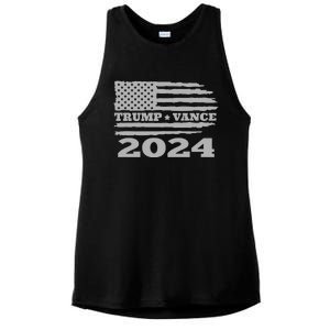 Trump Vance 2024 Gray Style Ladies PosiCharge Tri-Blend Wicking Tank