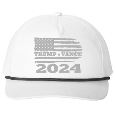 Trump Vance 2024 Gray Style Snapback Five-Panel Rope Hat