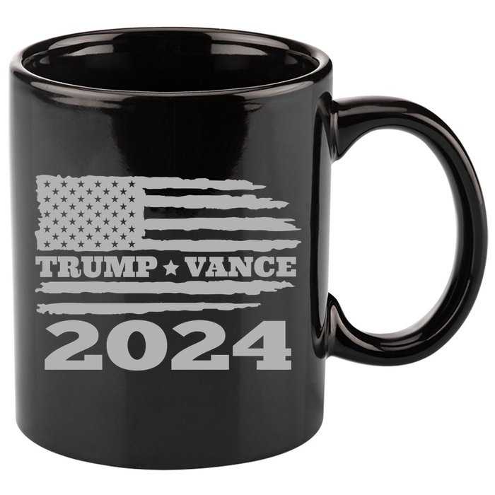 Trump Vance 2024 Gray Style 11oz C Handle Ceramic Mug