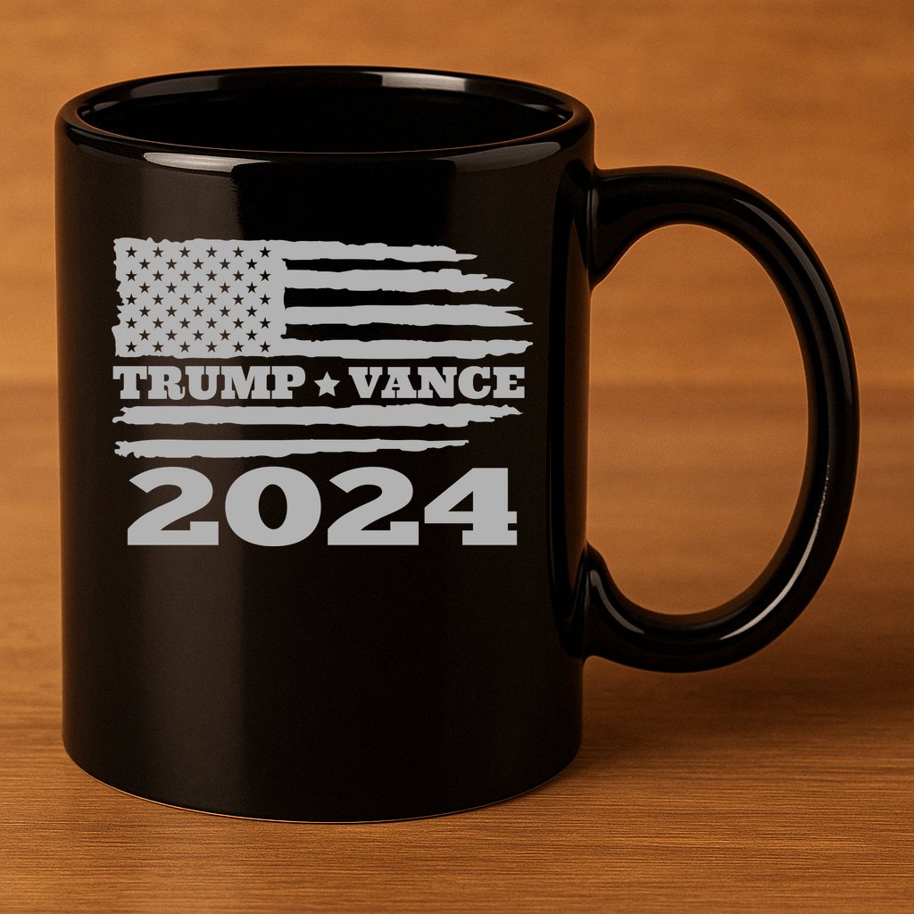 Trump Vance 2024 Gray Style 11oz C Handle Ceramic Mug