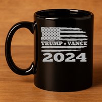 Trump Vance 2024 Gray Style 11oz C Handle Ceramic Mug