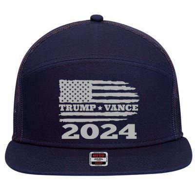 Trump Vance 2024 Gray Style 7 Panel Mesh Trucker Snapback Hat