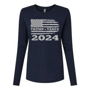 Trump Vance 2024 Gray Style Womens Cotton Relaxed Long Sleeve T-Shirt