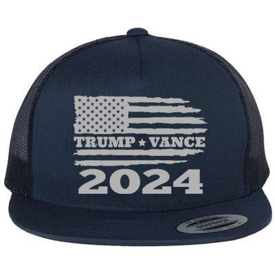 Trump Vance 2024 Gray Style Flat Bill Trucker Hat