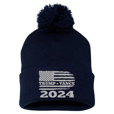 Trump Vance 2024 Gray Style Pom Pom 12in Knit Beanie