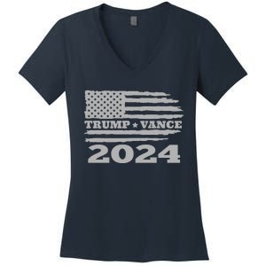 Trump Vance 2024 Gray Style Women's V-Neck T-Shirt