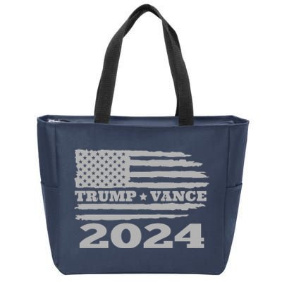 Trump Vance 2024 Gray Style Zip Tote Bag