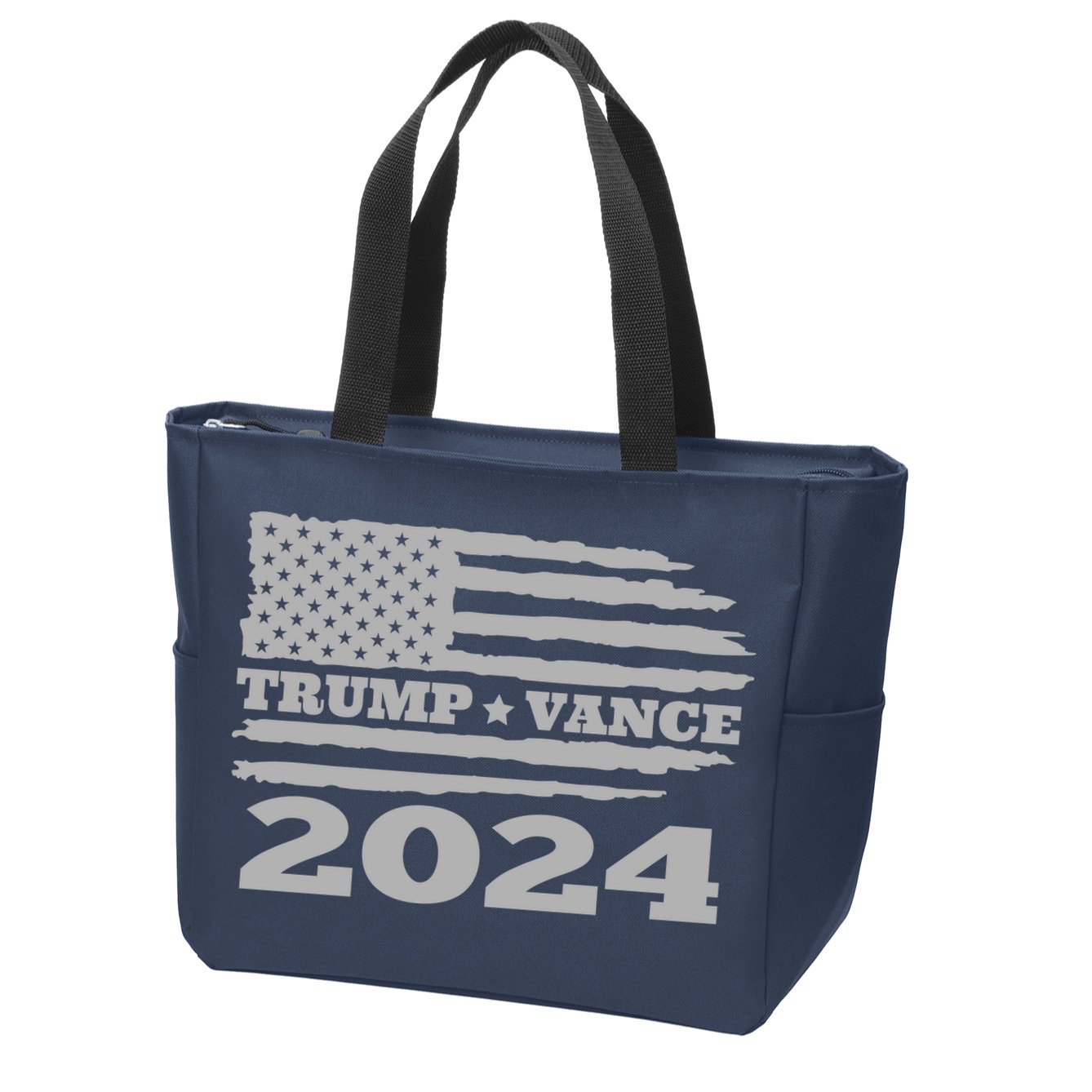 Trump Vance 2024 Gray Style Zip Tote Bag