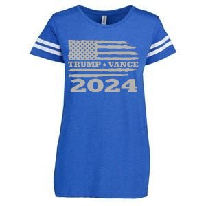 Trump Vance 2024 Gray Style Enza Ladies Jersey Football T-Shirt