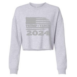 Trump Vance 2024 Gray Style Cropped Pullover Crew