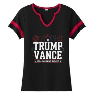 Trump Vance 2024 Winning Ticket Trump Won Ladies Halftime Notch Neck Tee