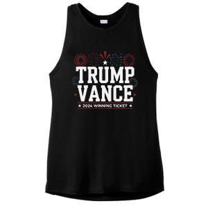 Trump Vance 2024 Winning Ticket Trump Won Ladies PosiCharge Tri-Blend Wicking Tank