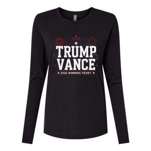 Trump Vance 2024 Winning Ticket Trump Won Womens Cotton Relaxed Long Sleeve T-Shirt