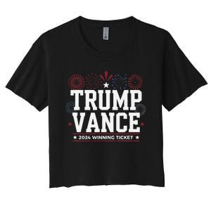 Trump Vance 2024 Winning Ticket Trump Won Women's Crop Top Tee