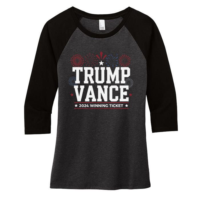 Trump Vance 2024 Winning Ticket Trump Won Women's Tri-Blend 3/4-Sleeve Raglan Shirt