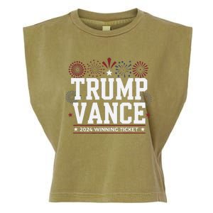 Trump Vance 2024 Winning Ticket Trump Won Garment-Dyed Women's Muscle Tee