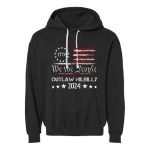 Trump Vance 2024 Funny Outlaw Hillbilly Garment-Dyed Fleece Hoodie