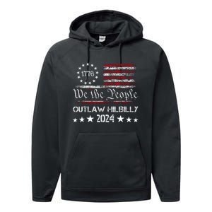 Trump Vance 2024 Funny Outlaw Hillbilly Performance Fleece Hoodie