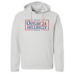 Trump Vance 2024 Funny Outlaw Hillbilly Performance Fleece Hoodie