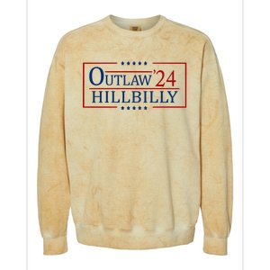 Trump Vance 2024 Funny Outlaw Hillbilly Colorblast Crewneck Sweatshirt