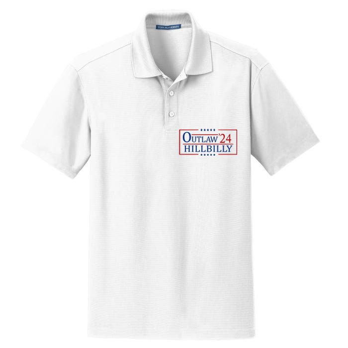 Trump Vance 2024 Funny Outlaw Hillbilly Dry Zone Grid Polo