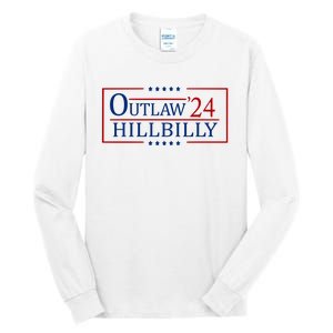 Trump Vance 2024 Funny Outlaw Hillbilly Tall Long Sleeve T-Shirt