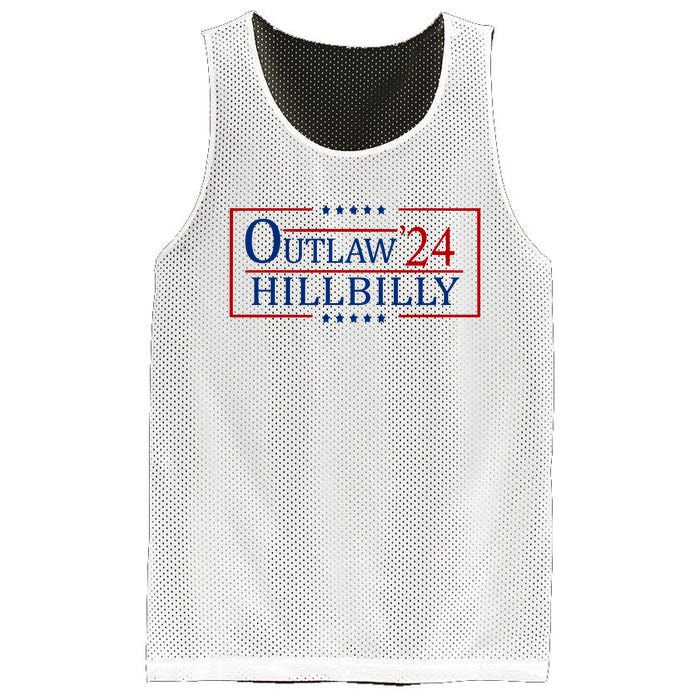 Trump Vance 2024 Funny Outlaw Hillbilly Mesh Reversible Basketball Jersey Tank