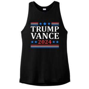 Trump Vance 2024 For President Vp Usa Election Patriotic Ladies PosiCharge Tri-Blend Wicking Tank