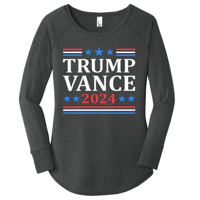 Trump Vance 2024 For President Vp Usa Election Patriotic Women's Perfect Tri Tunic Long Sleeve Shirt