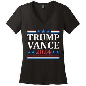 Trump Vance 2024 For President Vp Usa Election Patriotic Women's V-Neck T-Shirt