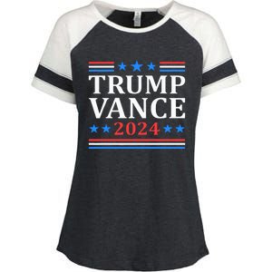 Trump Vance 2024 For President Vp Usa Election Patriotic Enza Ladies Jersey Colorblock Tee