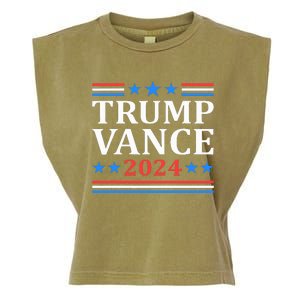 Trump Vance 2024 For President Vp Usa Election Patriotic Garment-Dyed Women's Muscle Tee