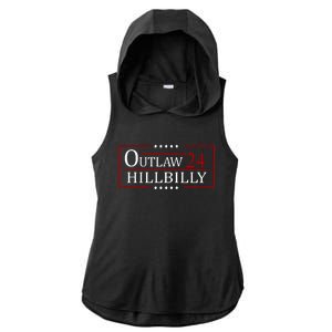 Trump Vance 2024 Funny Outlaw Hillbilly Ladies PosiCharge Tri-Blend Wicking Draft Hoodie Tank