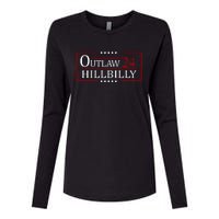 Trump Vance 2024 Funny Outlaw Hillbilly Womens Cotton Relaxed Long Sleeve T-Shirt