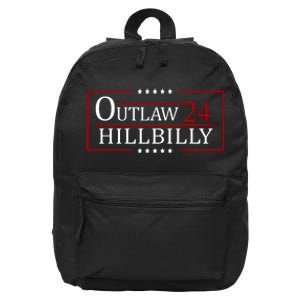 Trump Vance 2024 Funny Outlaw Hillbilly 16 in Basic Backpack