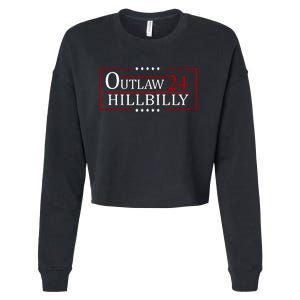 Trump Vance 2024 Funny Outlaw Hillbilly Cropped Pullover Crew