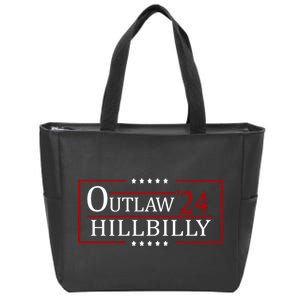 Trump Vance 2024 Funny Outlaw Hillbilly Zip Tote Bag