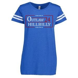 Trump Vance 2024 Funny Outlaw Hillbilly Enza Ladies Jersey Football T-Shirt