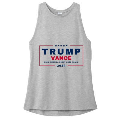 Trump Vance 2024 Trump Jd Vance Vp Make America Great Once Again! Maga 2024 Ladies PosiCharge Tri-Blend Wicking Tank