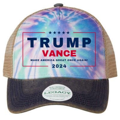 Trump Vance 2024 Trump Jd Vance Vp Make America Great Once Again! Maga 2024 Legacy Tie Dye Trucker Hat