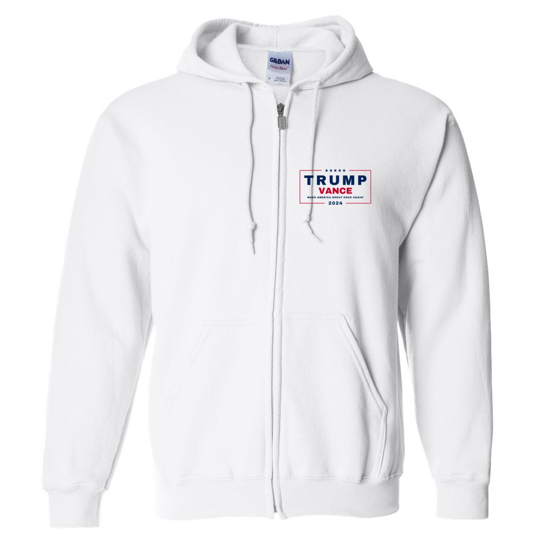 Trump Vance 2024 Trump Jd Vance Vp Make America Great Once Again! Maga 2024 Full Zip Hoodie