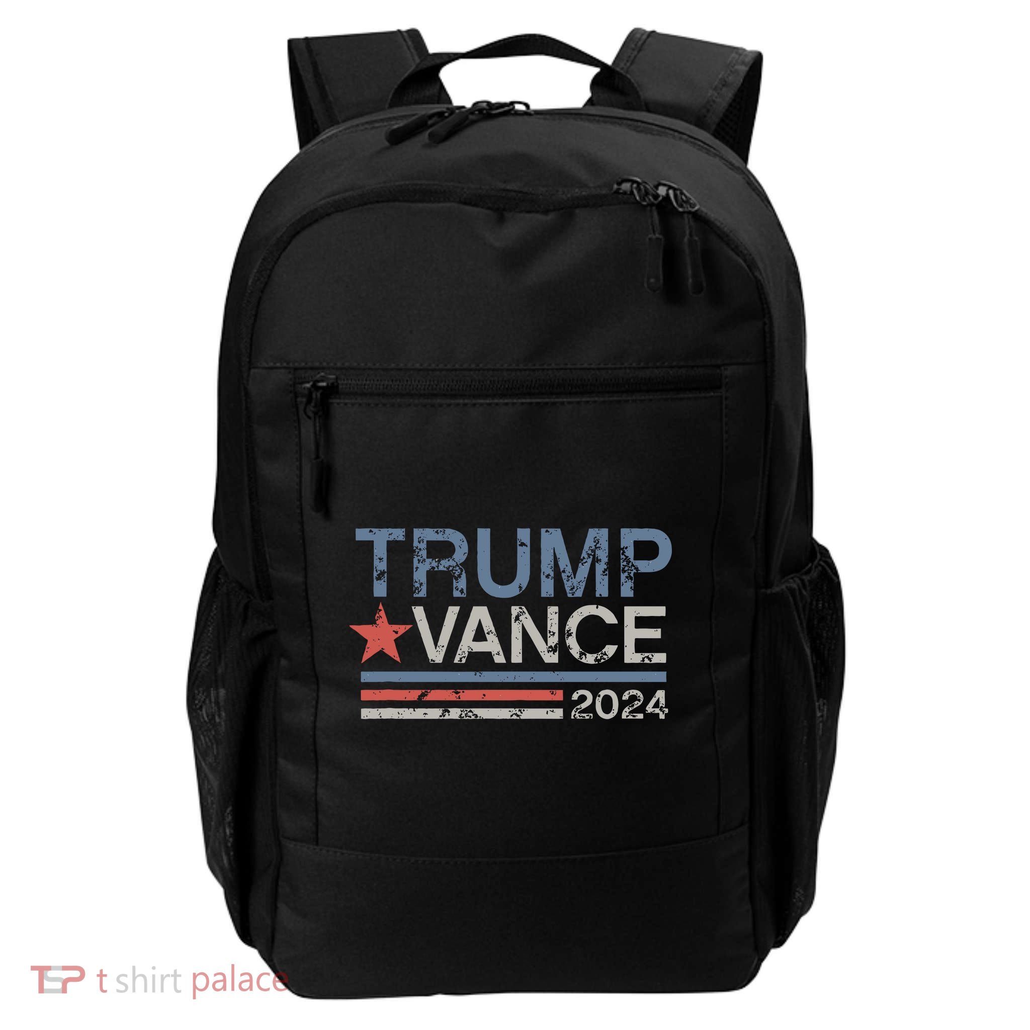 Trump Vance 2024 Retro Featuring Trump And Jd Vance Daily Commute Backpack