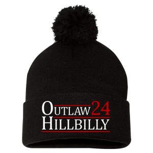 Trump Vance 2024 Funny Outlaw Hillbilly Pom Pom 12in Knit Beanie