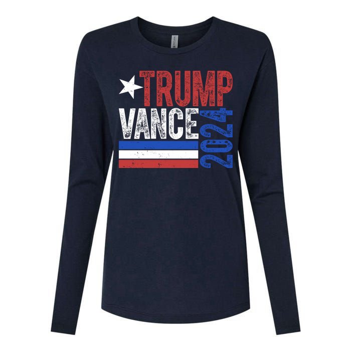 Trump Vance 2024 Vintage Election Womens Cotton Relaxed Long Sleeve T-Shirt