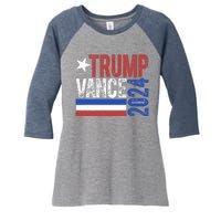 Trump Vance 2024 Vintage Election Women's Tri-Blend 3/4-Sleeve Raglan Shirt