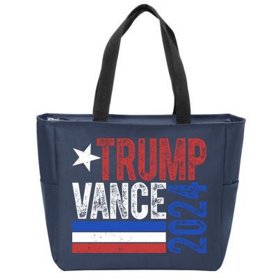 Trump Vance 2024 Vintage Election Zip Tote Bag